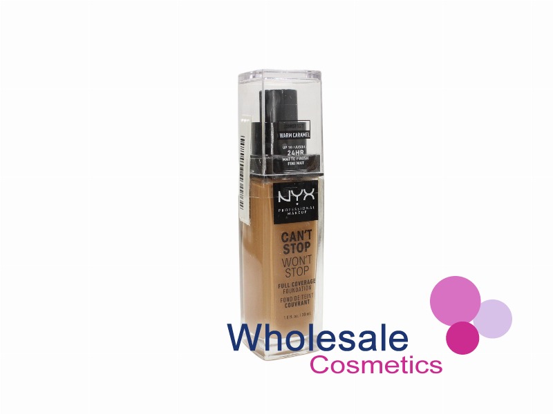 6 x NYX Professional Can't Stop Won't Stop Foundation Full Coverage - 15.7 WARM CARAMEL